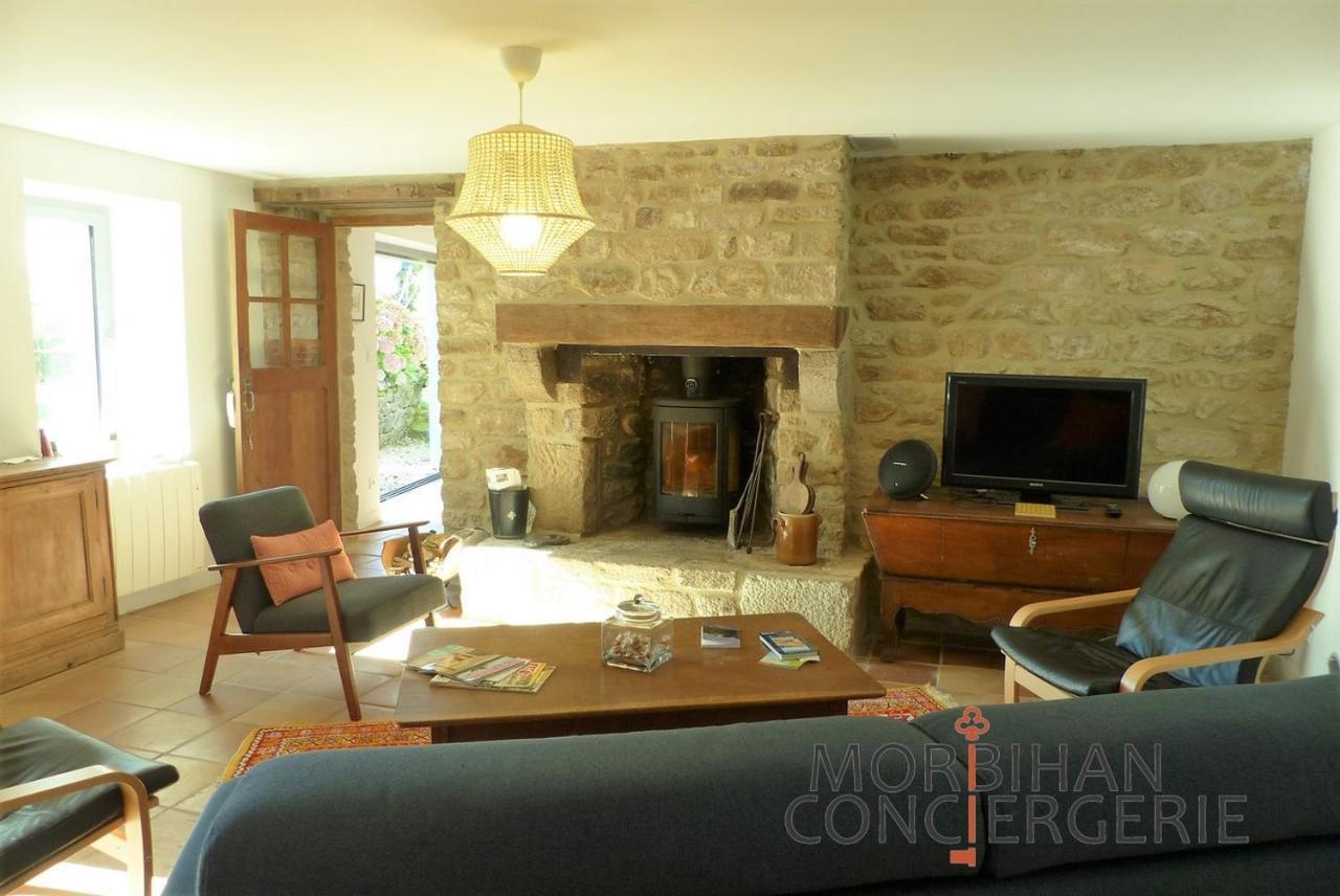 Belle Longere En Campagne A Larmor Badenヴィラ エクステリア 写真